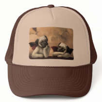 Angelic Pug Cherub Gift Items Mesh Hats