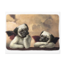 Angelic Pug Cherub Gift Items postcards by mudgestudios Angelic Pug Cherub Gift Items postcards