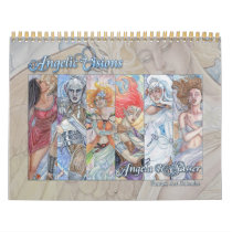 Angelic Visions - Fantasy Art - 12  Month Calendar calendars