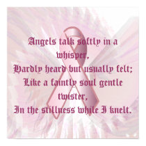 Angelic Whispers Pink Ribbon Poster - Part 1 posters