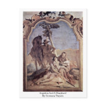 Angelica And A Shepherd By Giovanni Tiepolo Post Card