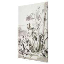 <Angelica and Medoro> by Domenico Tiepolo Canvas Prints