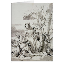 <Angelica and Medoro> by Domenico Tiepolo Greeting Card