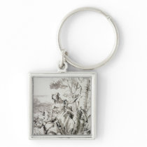 <Angelica and Medoro> by Domenico Tiepolo Keychains