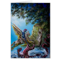 ANGELICA  AND SEA DRAGON GREETING CARD
