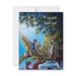 ANGELICA  AND SEA DRAGON, parchment Personalized Invite