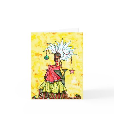 Angelica Christmas Angel Note Card by MoonStarrCreations