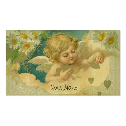 Angelica Elegant Cherub Business Card (front side)