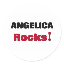 Angelica Rocks Round Stickers