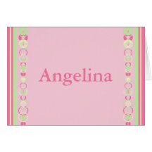 Angelina Modern Circles Name Card - 369