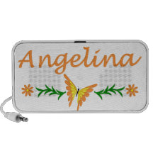 Angelina (Orange Butterfly) Notebook Speakers