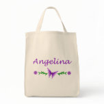 Angelina (Purple Butterfly) Canvas Bag