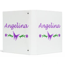 Angelina (Purple Butterfly) 3 Ring Binder