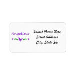 Angelina (Purple Butterfly) Personalized Address Label