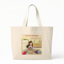 Angeline Jellybean getting ready for Easter Bags