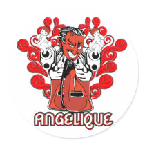 "Angelique, the Devil Made Me Do It!" stickers by _NoAngel "Angelique, the Devil Made Me Do It!" stickers