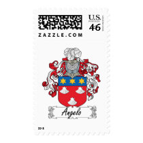 Angelo Family Crest Postage Stamp