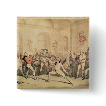 Angelo's Fencing Room, pub. 1787 Pinback Buttons