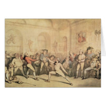 Angelo's Fencing Room, pub. 1787 Greeting Cards