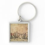 Angelo's Fencing Room, pub. 1787 Keychain
