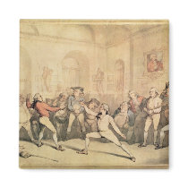 Angelo's Fencing Room, pub. 1787 Refrigerator Magnet