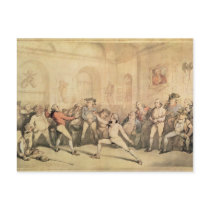 Angelo's Fencing Room, pub. 1787 Postcard