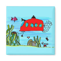 Angelos underwater treasure search fridge magnets