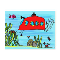 Angelos underwater treasure search postcard