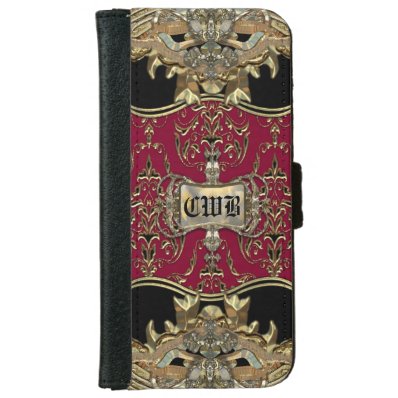 AngelRhyse Crimson Monogram 6/6s Elegance iPhone 6/6S Wallet Case