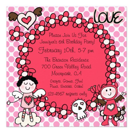 Angels and Devils Birthday Invitation