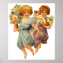 Angels and Flowers Posters and Prints