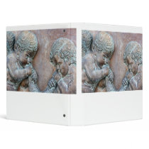 Angels blowing trumpets copper aged relief 3 ring binder