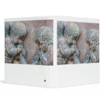 Angels blowing trumpets copper aged relief 3 ring binder