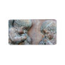 Angels blowing trumpets copper aged relief personalized address label