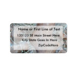 Angels blowing trumpets copper aged relief personalized address labels