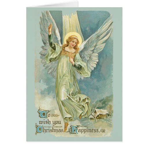 Inspirational Angel at Christmas Greeting Cards | Zazzle