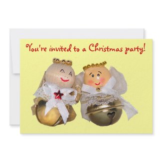 Angels Christmas Party Invitation invitation