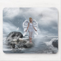 Angels Fae Unicorns Mousepad by mickeyelvis128 Angels Fae Unicorns Mousepad