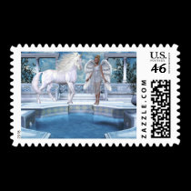 Angels Fae Unicorns postage by mickeyelvis128 Angels Fae Unicorns postage