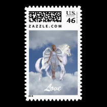Angels fae Unicorns postage by mickeyelvis128 Angels fae Unicorns postage