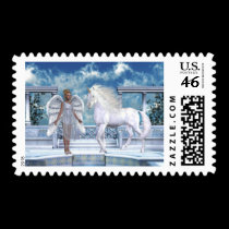 Angels Fae Unicorns postage by mickeyelvis128 Angels Fae Unicorns postage