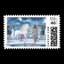 Angels Fae Unicorns postage by mickeyelvis128 Angels Fae Unicorns postage