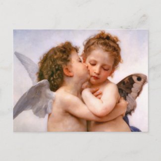 Angels First Kiss, Bouguereau Post Card