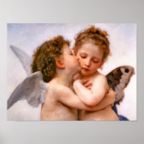 Angels First Kiss, Bouguereau Posters