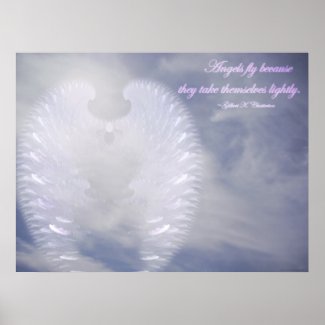 Angels Fly Quote Print print