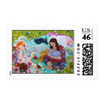 Angels Having A Cup Of Tea. Painting. Postage