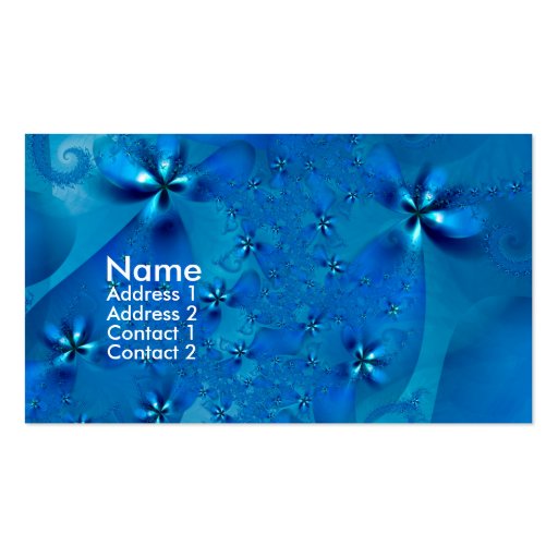Angels in Blue Flower Dresses Business Card (front side)