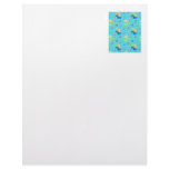 Angels in Blue – Snowflakes & Trumpets Personalized Letterhead