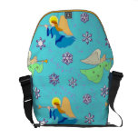 Angels in Blue – Snowflakes & Trumpets Commuter Bag