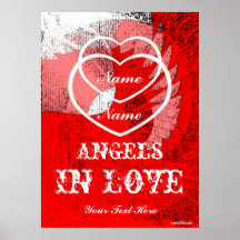 Angels In Love Tri Colored Poster - Customize